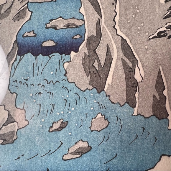 Vintage Midcentury Utagawa Hiroshige Woodblock Print, Framed Art, Ukiyo-e, Japan - Picture 10 of 10